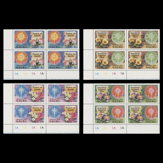Nauru 1979 (MNH) Christmas plate blocks