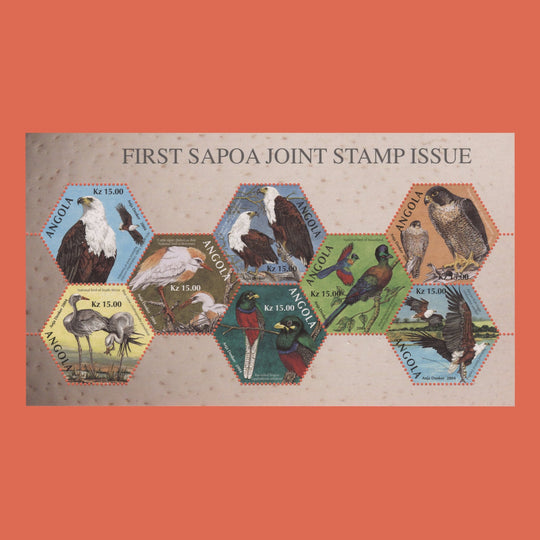 Angola 2004 (MNH) SAPOA National Birds miniature sheet
