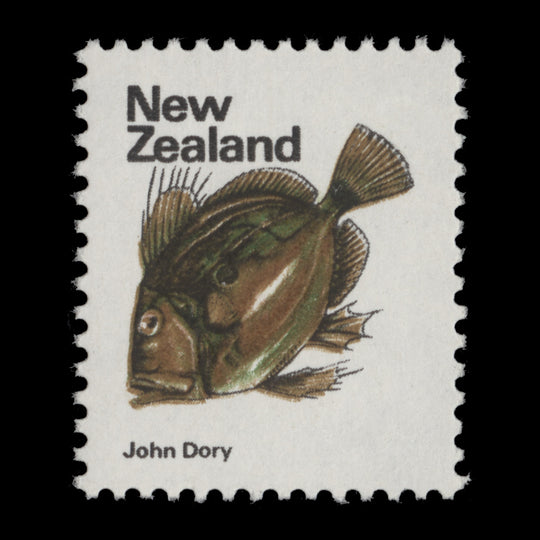 New Zealand 1974 (Variety) 8c John Dory missing blue-green
