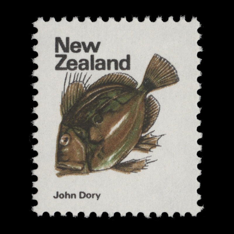 New Zealand 1974 (Error) 8c John Dory missing blue-green