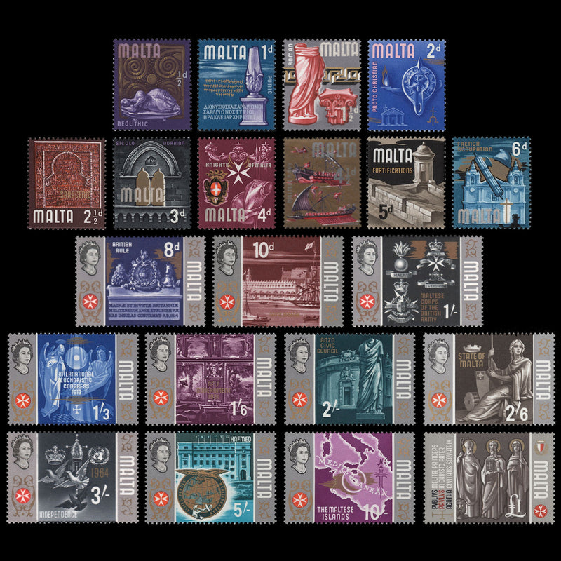 Malta 1965-70 (MNH) History Definitives