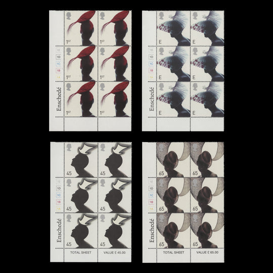 Great Britain 2001 (MNH) Fashion Hats cylinder blocks