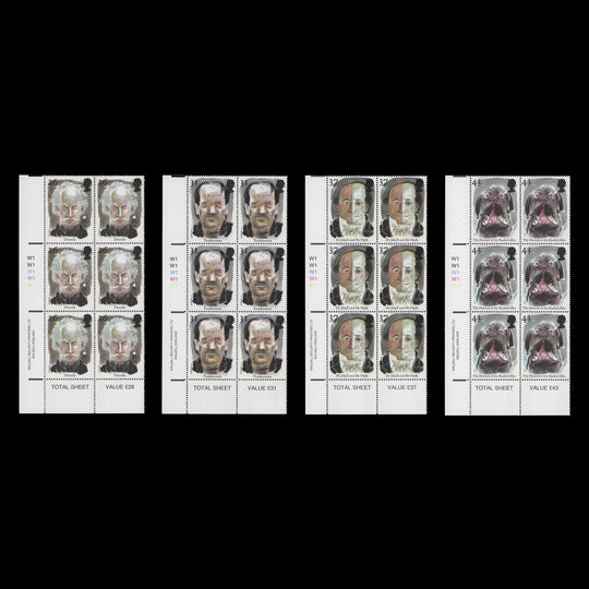 Great Britain 1997 (MNH) Horror Stories cylinder blocks