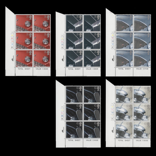 Great Britain 1996 (MNH) Classic Sports Cars cylinder blocks