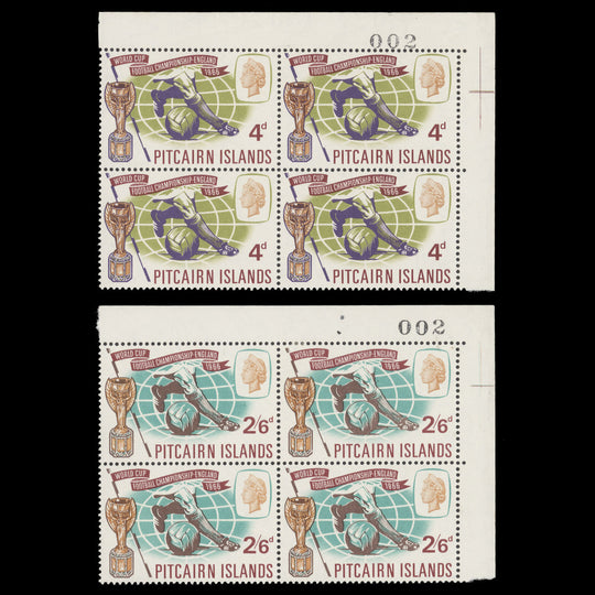 Pitcairn Islands 1966 (MLH) World Cup Football sheet number blocks