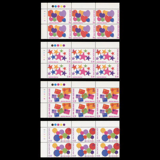 Hong Kong 1992 (MNH) Greetings Stamps traffic light/plate blocks
