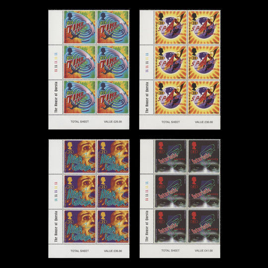 Great Britain 1995 (MNH) H G Wells Novels plate blocks