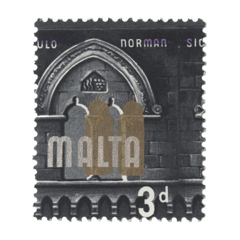 Malta 1965 (MNH) 3d Siculo Norman black shift