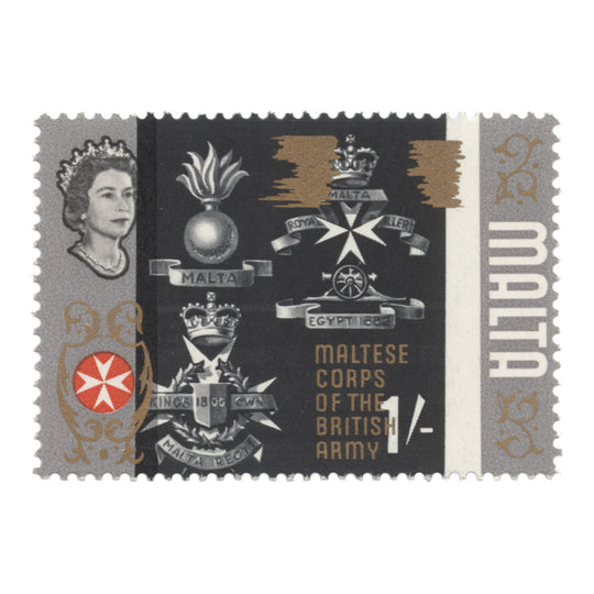 Malta 1965 (Variety) 1s Maltese Corps black shift