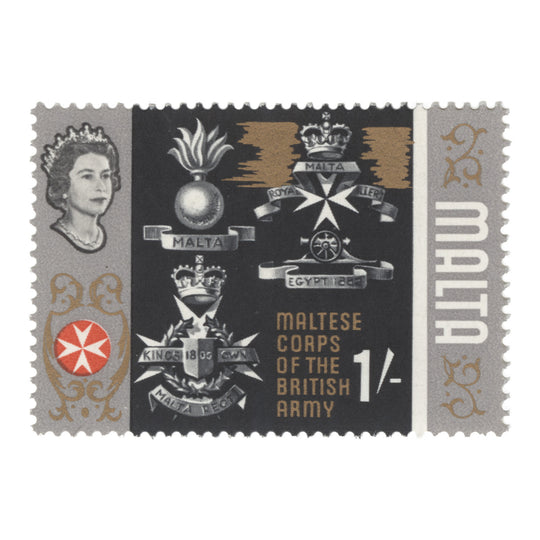 Malta 1965 (Variety) 1s Maltese Corps black shift