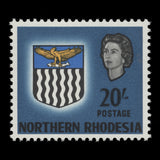 Northern Rhodesia 1963 (Variety) 20s Arms missing black
