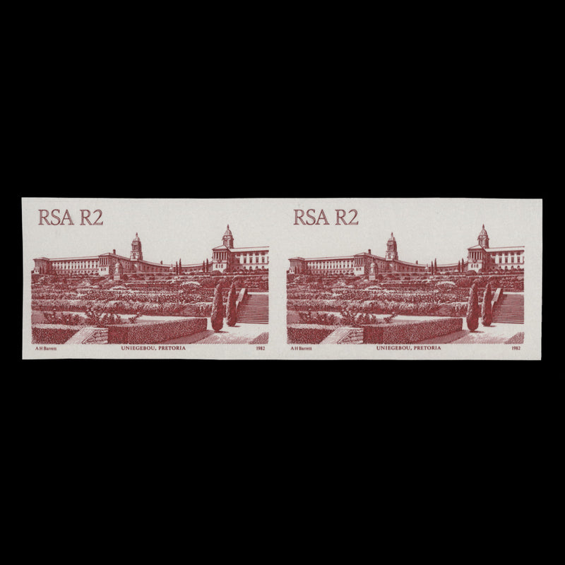 South Africa 1985 (MNH) R2 Uniegebou, Pretoria imperf pair