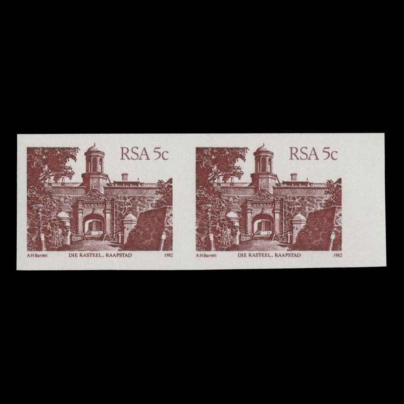 South Africa 1983 (MNH) 5c Cape Town Castle imperf pair
