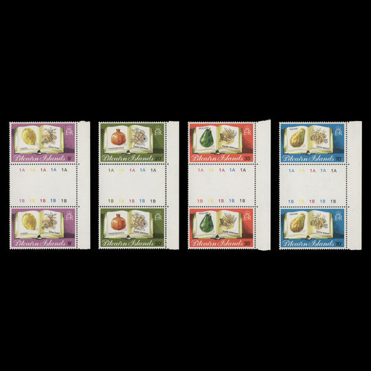 Pitcairn Islands 1982 (MNH) Fruit gutter plate 1A/1B pairs