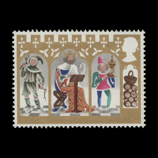 Great Britain 1973 (Variety) 3½p Christmas missing grey-black, PVAD