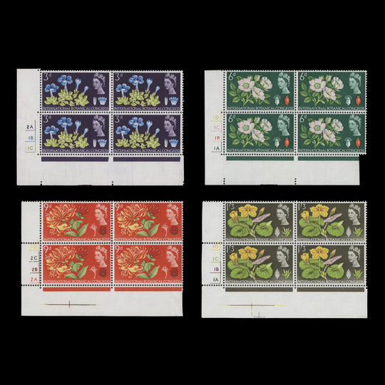 Great Britain 1964 (MNH) Botanical Congress ordinary cylinder blocks