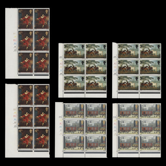 Great Britain 1967 (MNH) British Paintings cylinder blocks