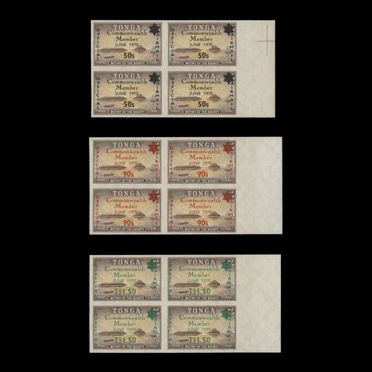 Tonga 1970 (MNH) Commonwealth Member officials blocks