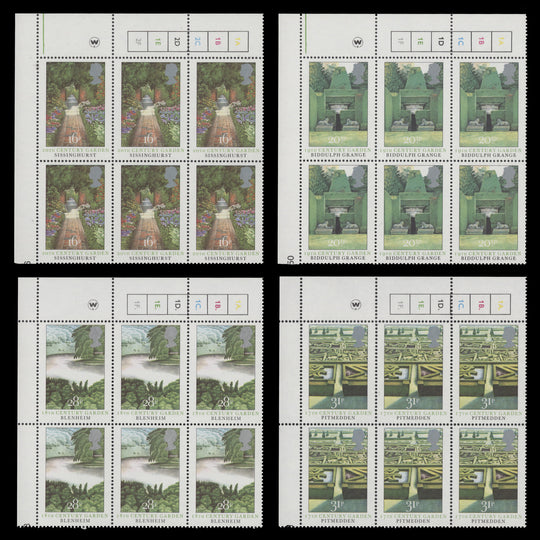 Great Britain 1983 (MNH) British Gardens plate blocks