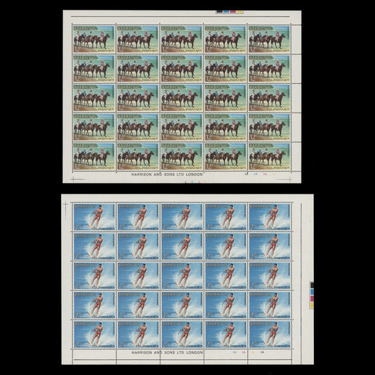 Barbados 1971 (MNH) Tourism panes of 25 stamps