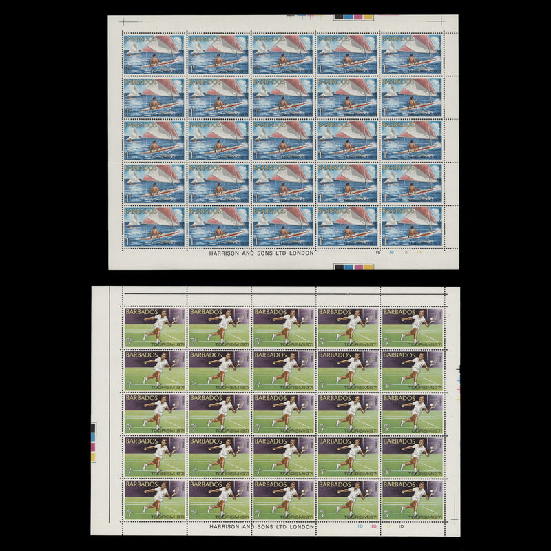 Barbados 1971 (MNH) Tourism panes of 25 stamps