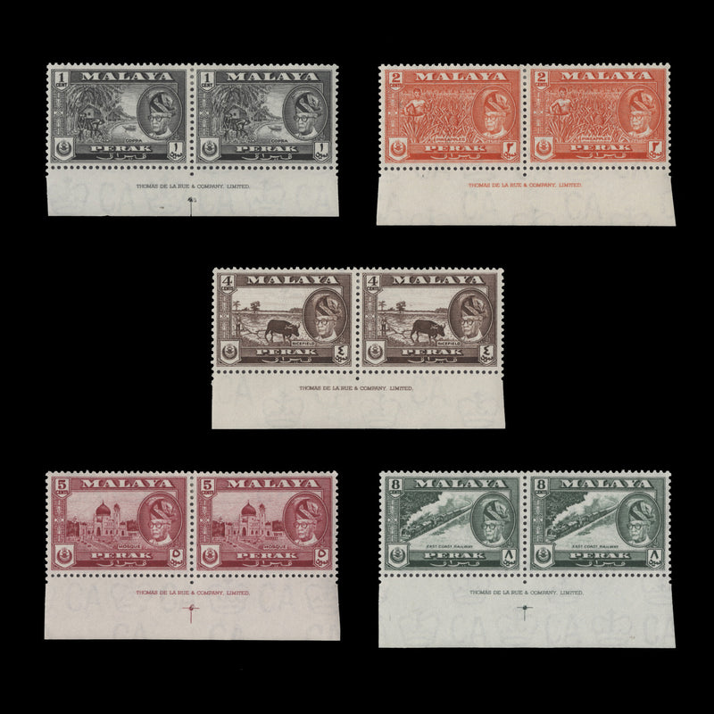 Perak 1957 (MLH) Definitives imprint pairs