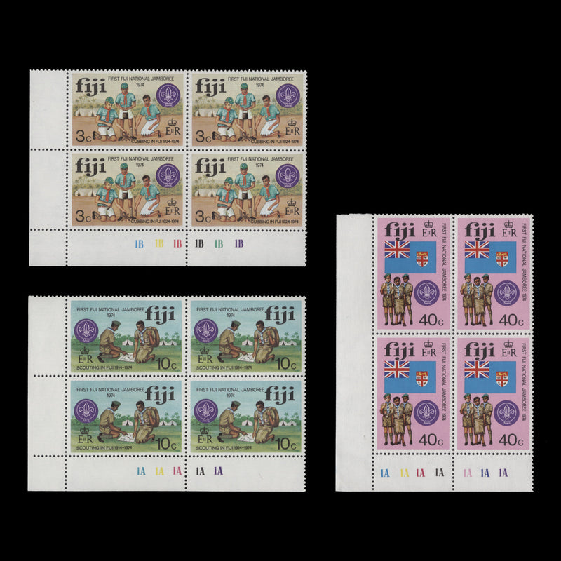 Fiji 1974 (MNH) National Scout Jamboree plate blocks