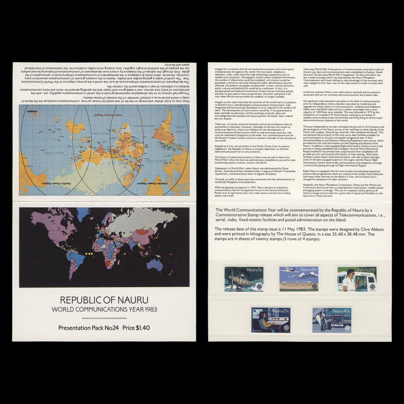 Nauru 1983 World Communications Year presentation pack