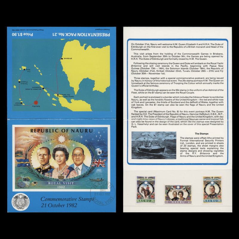 Nauru 1982 Royal Visit presentation pack