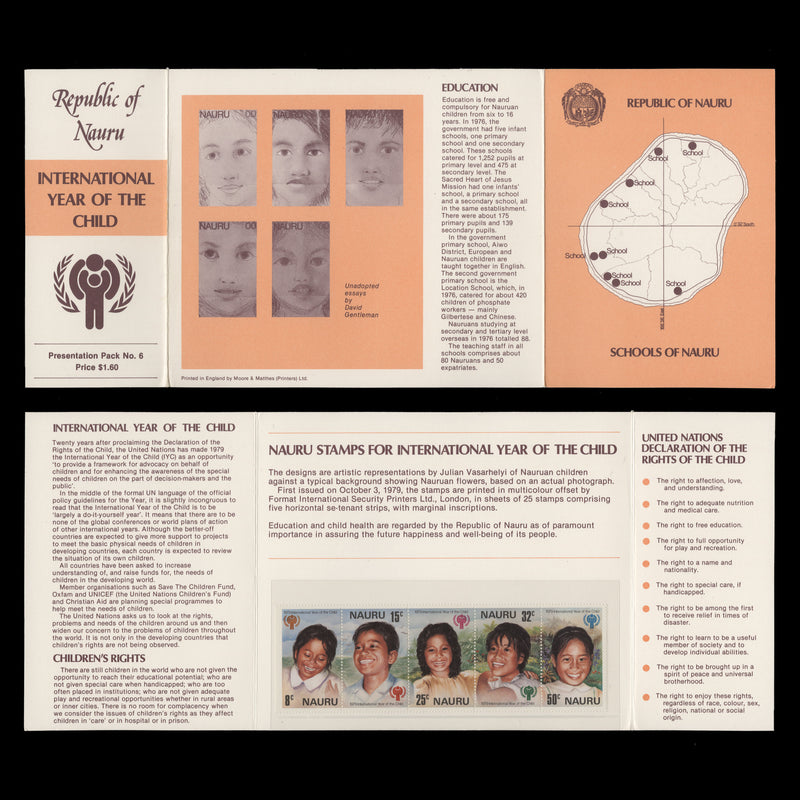 Nauru 1979 Year of the Child presentation pack