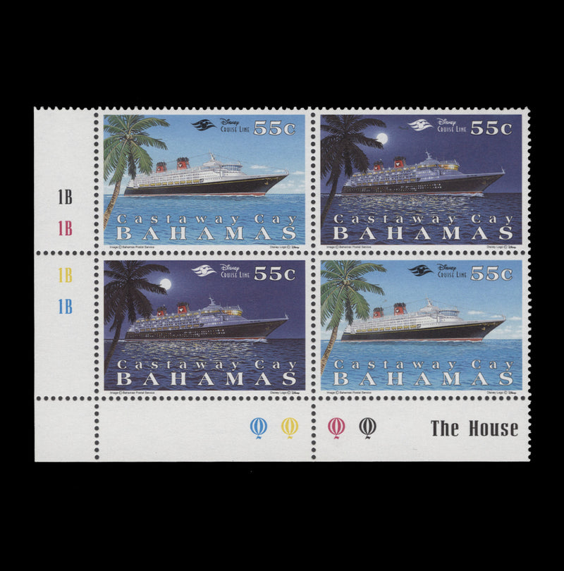 Bahamas 1998 (MNH) Disney Cruise Lines traffic light/plate block