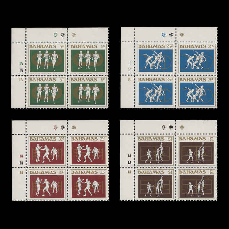 Bahamas 1984 (MNH) Olympic Games, Los Angeles plate blocks