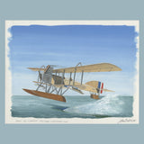 Gibraltar 2010 Short 184 Floatplane artwork signed by John Batchelor