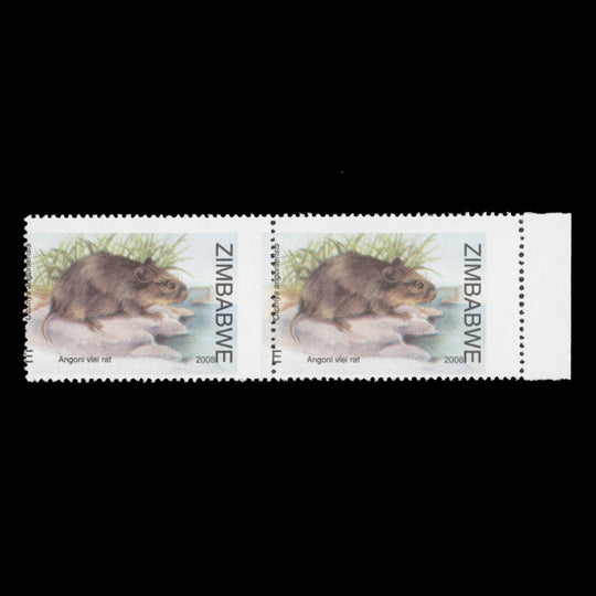 Zimbabwe 2008 (Variety) E Angoni Vlei Rat pair with perf shift