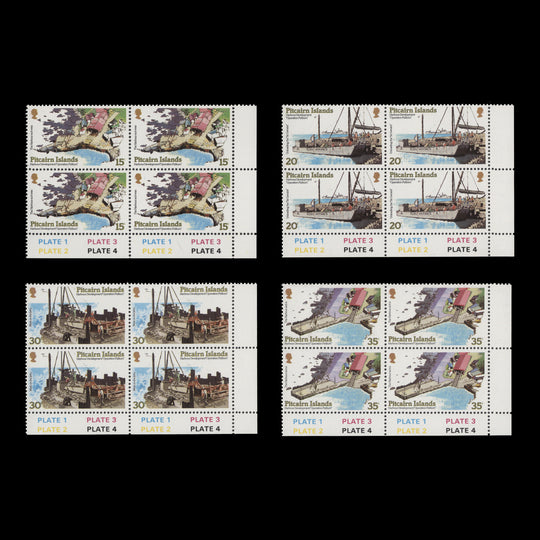 Pitcairn Islands 1978 (MNH) Harbour Development plate blocks