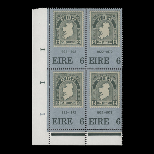 Ireland 1972 (MNH) 6p Postage Stamp Anniversary cylinder block