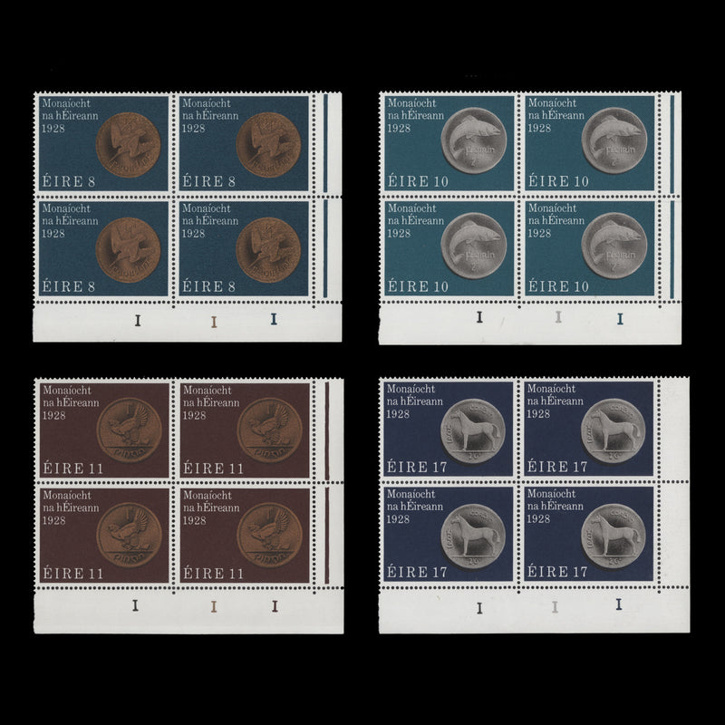 Ireland 1978 (MNH) Currency Anniversary cylinder blocks