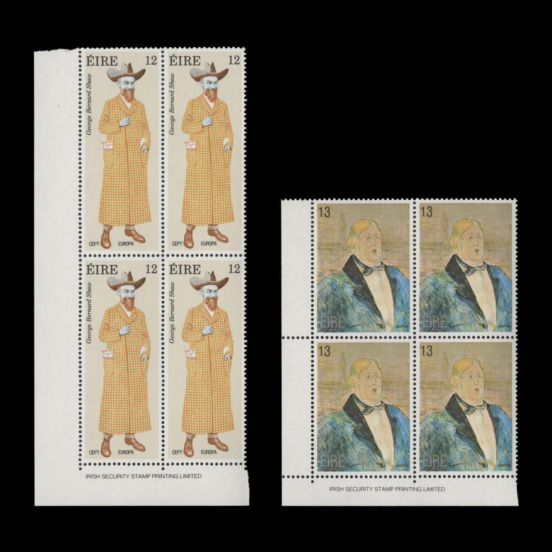 Ireland 1980 (MNH) Personalities imprint blocks