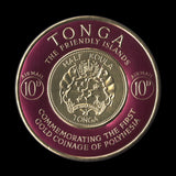 Tonga 1963 (Trial) 10d Gold Coinage Commemoration, bright purple