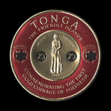 Tonga 1965 (MNH) 2s 3d/10d Gold Coinage, inverted backing paper