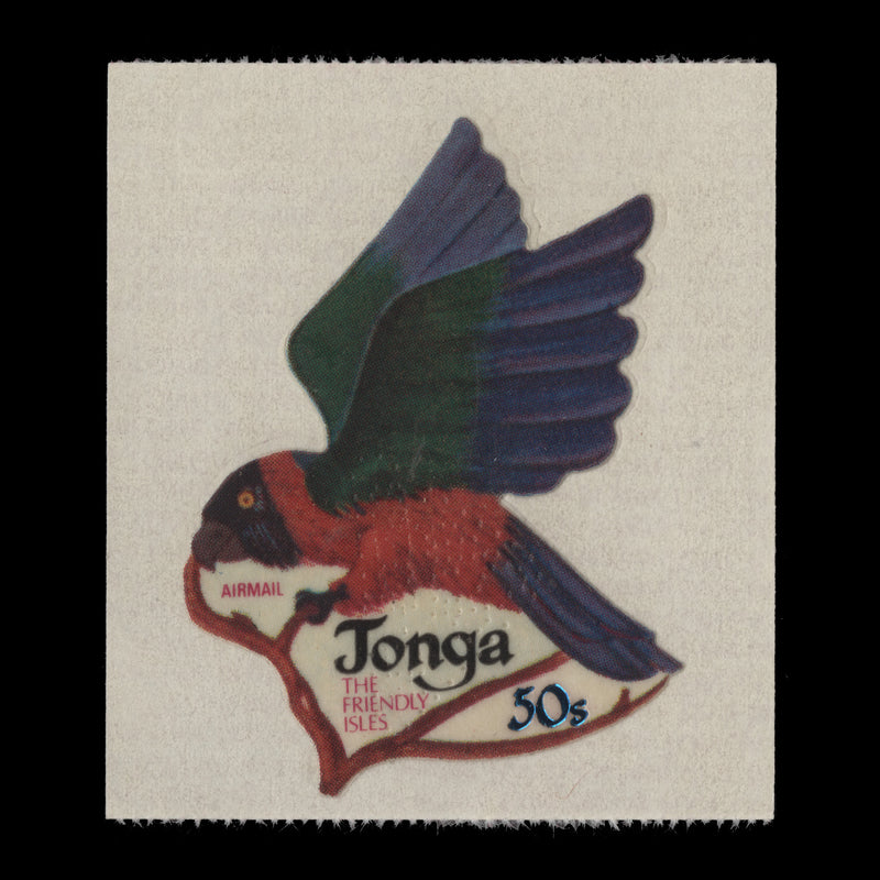 Tonga 1974 (MNH) 50s Parrot coil definitive with SPECIMEN perfin