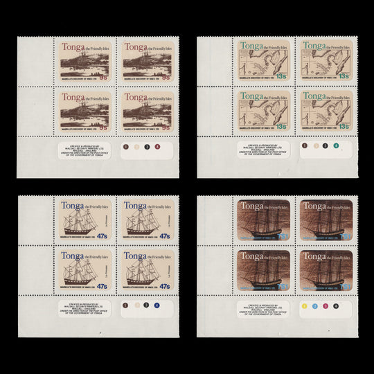 Tonga 1981 (MNH) Discovery of Vava'u imprint/plate blocks