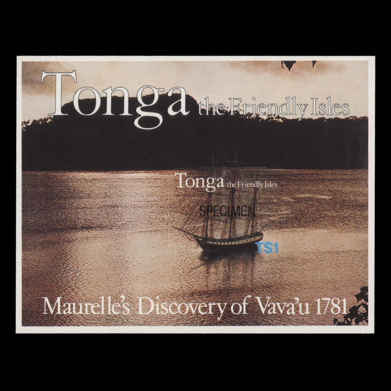 Tonga 1981 (MNH) Discovery of Vava'u SPECIMEN miniature sheet