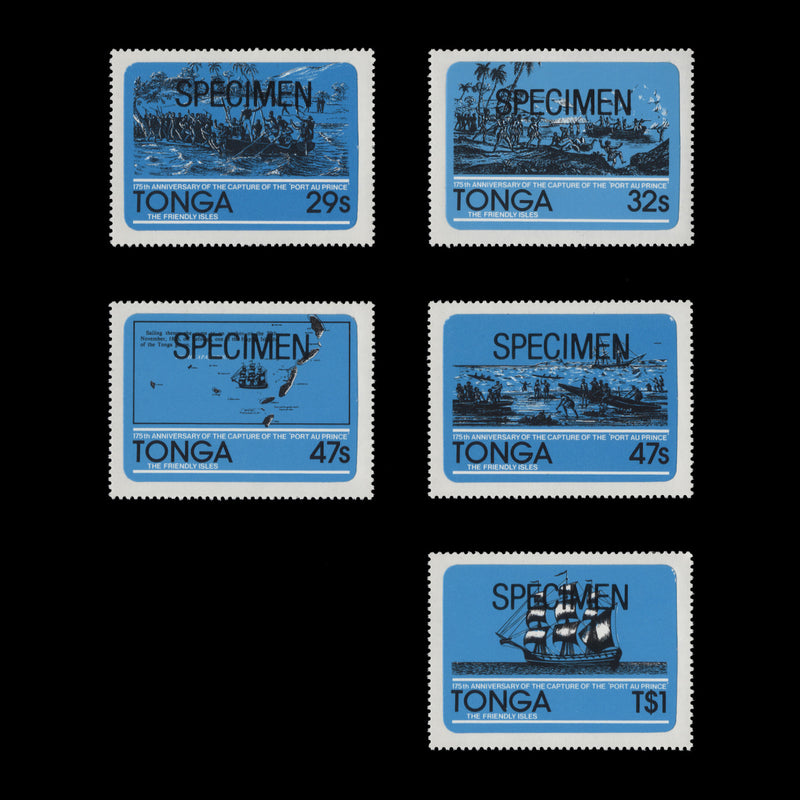 Tonga 1981 (MNH) Capture of Port au Prince SPECIMEN set