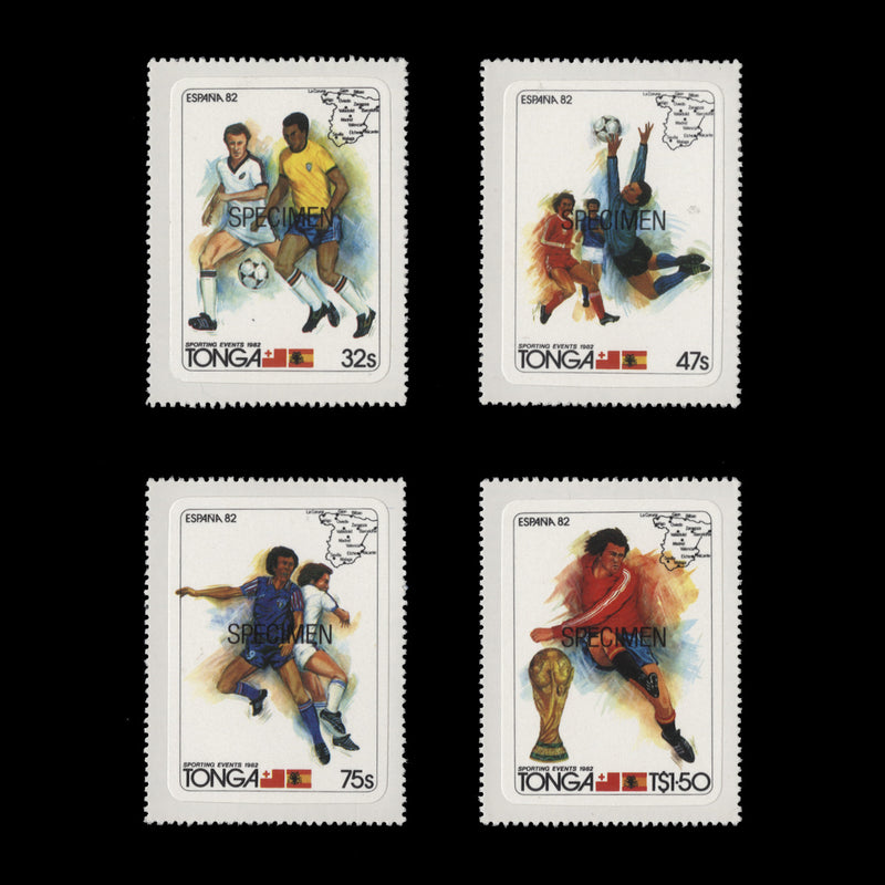 Tonga 1982 (MNH) World Cup Football SPECIMEN set