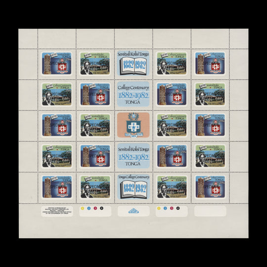 Tonga 1982 (MNH) College Centenary SPECIMEN sheets