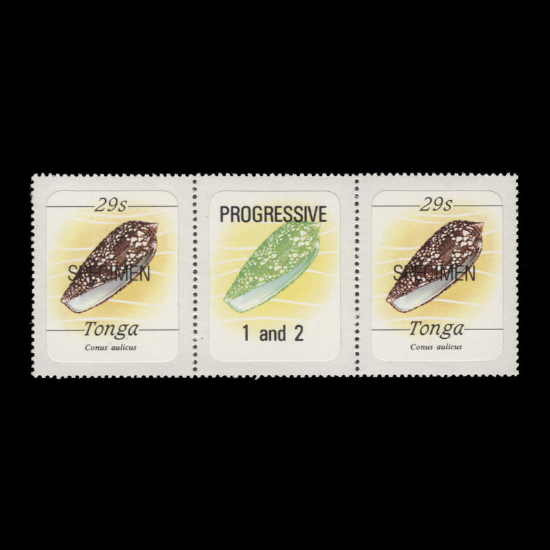 Tonga 1984 (MNH) 29s Princely Cone SPECIMEN gutter pair