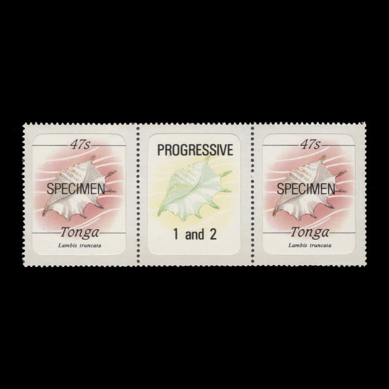 Tonga 1984 (MNH) 47s Giant Spider Conch SPECIMEN gutter pair