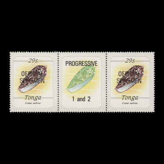 Tonga 1984 (MNH) 29s Princely Cone SPECIMEN gutter pair, official