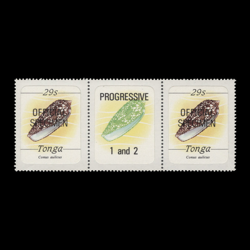 Tonga 1984 (MNH) 29s Princely Cone SPECIMEN gutter pair, official